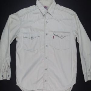 Levi's Denim White Pearl Snap Western L/S Shirt